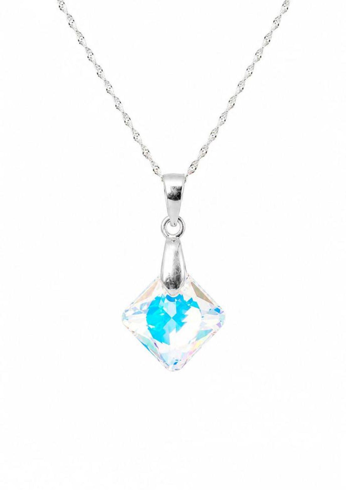 Collar Cristina Plata 925 Cristal Swarovski® Aurora  Boreal-0