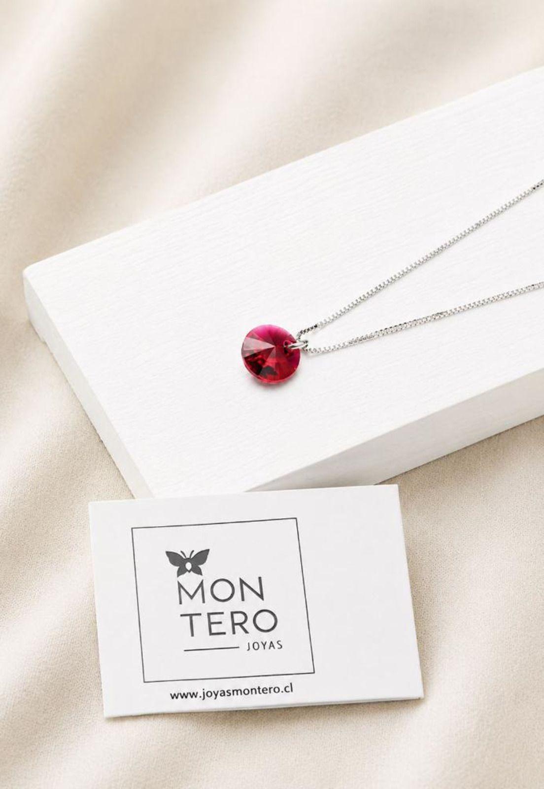 Collar Punto de Luz Plata 925 Cristal Swarovski® Scarlet-1