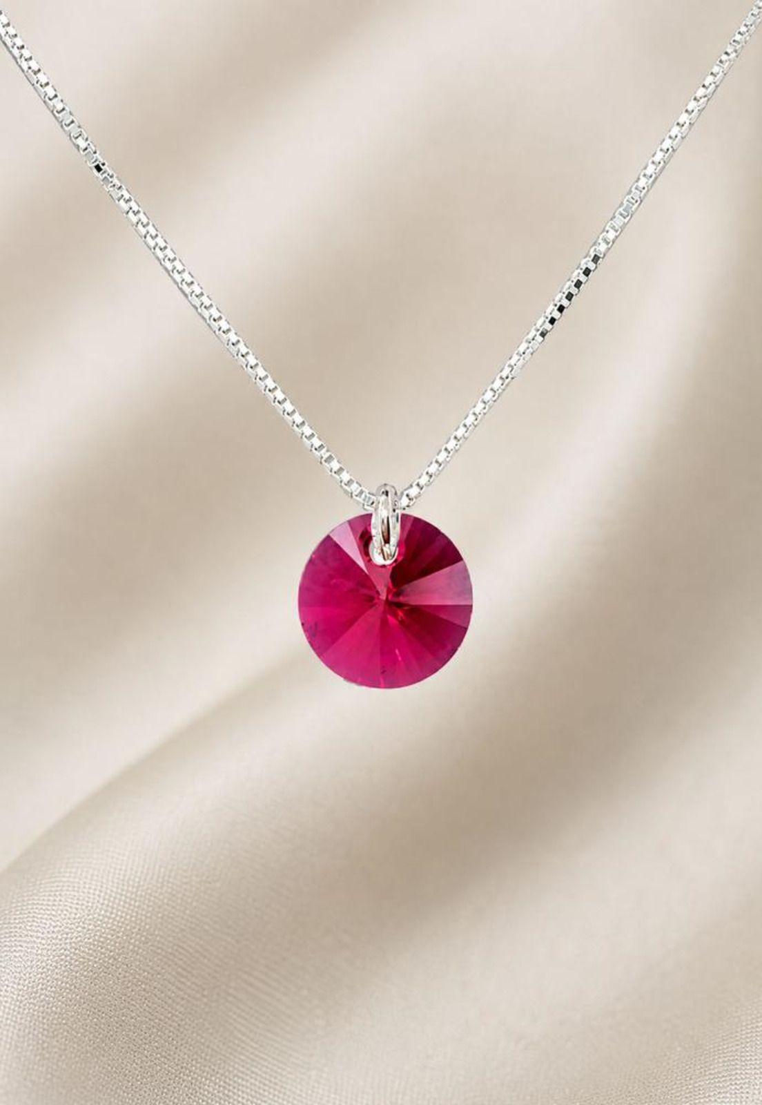 Collar Punto de Luz Plata 925 Cristal Swarovski® Scarlet-2
