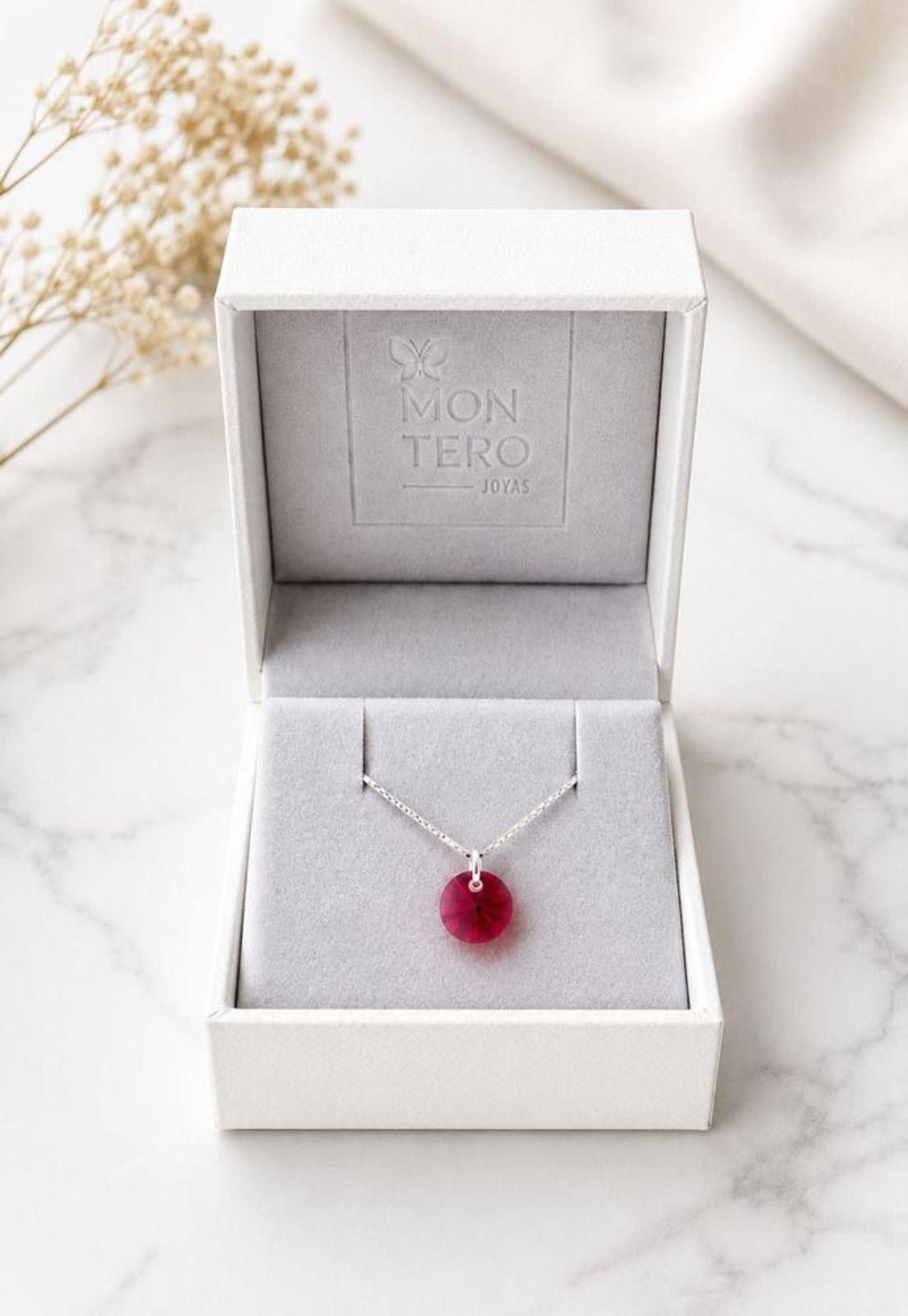 Collar Punto de Luz Plata 925 Cristal Swarovski® Scarlet-3