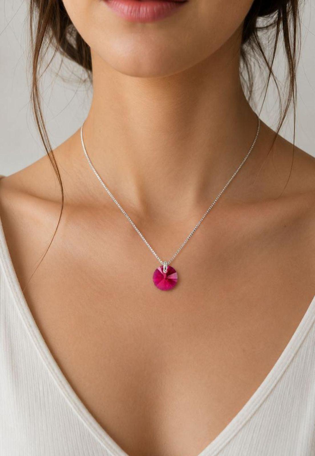 Collar Punto de Luz Plata 925 Cristal Swarovski® Scarlet-6