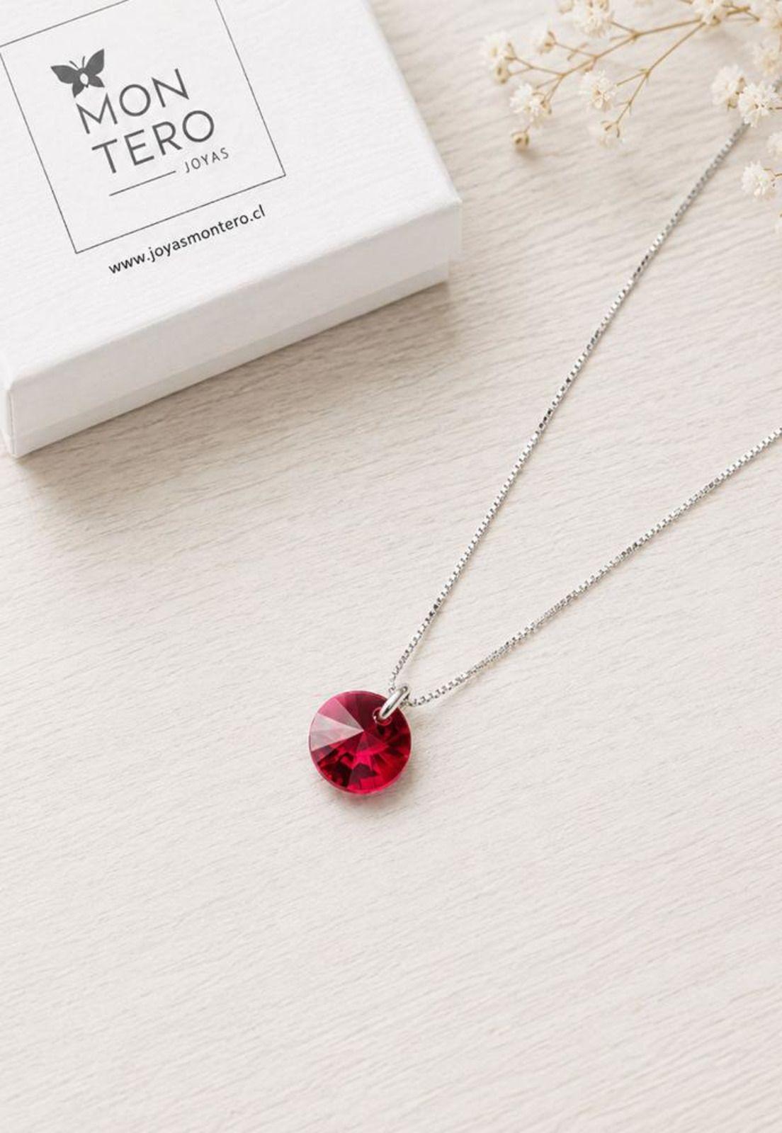 Collar Punto de Luz Plata 925 Cristal Swarovski® Scarlet-7