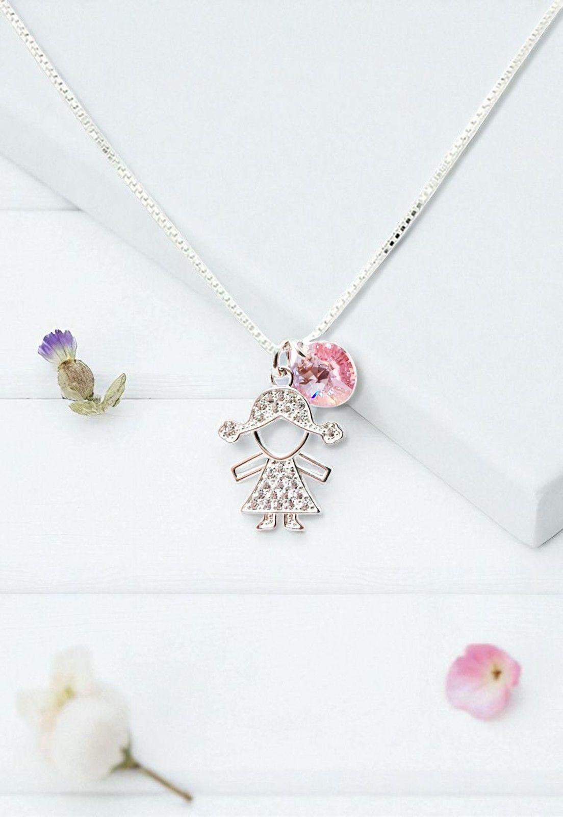 Collar Niña Plata 925 y Cristal Genuino-2
