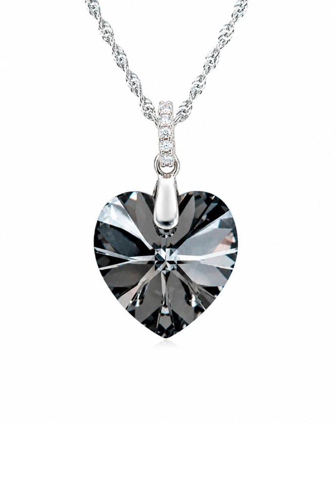 Collar Gran Romance Plata 925 Cristal Swarovski® Silver Night-0