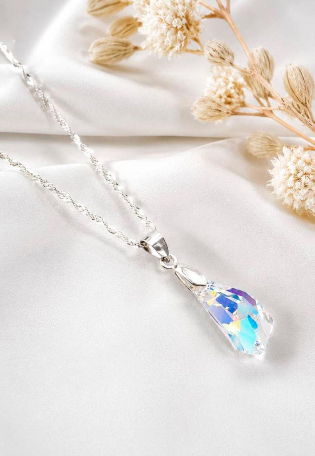 Collar Sofia Plata 925 Cristal Swarovski® Aurora Boreal-1