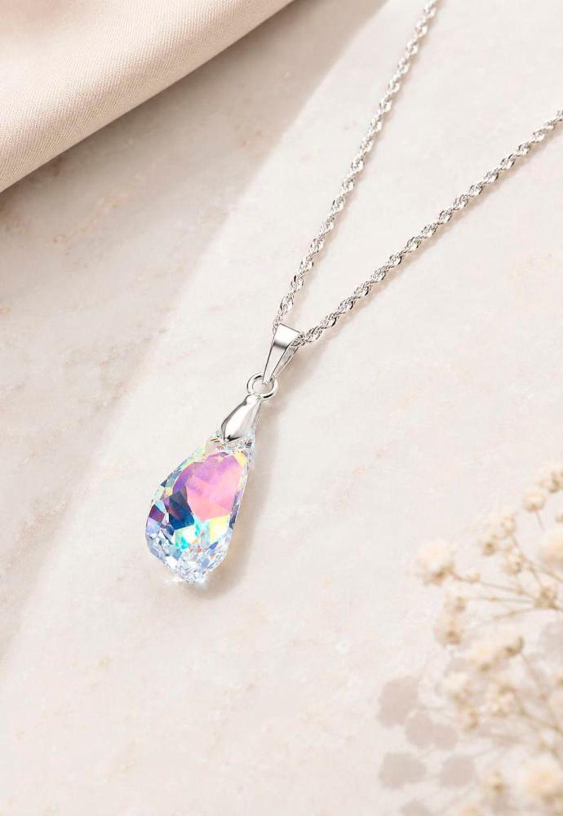 Collar Sofia Plata 925 Cristal Swarovski® Aurora Boreal-5