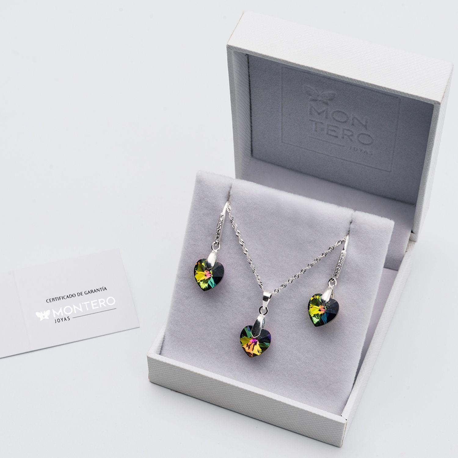 Conjunto Romance Cristales Genuinos Vitral Medium-2