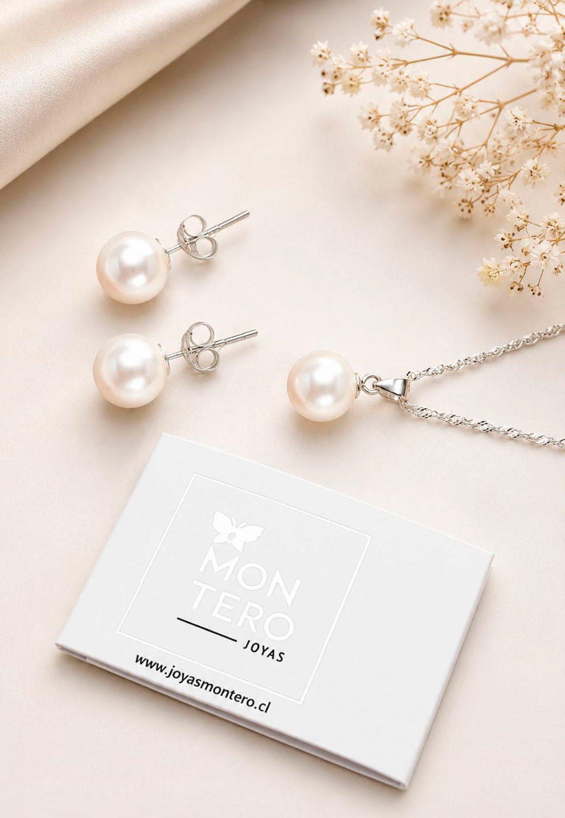 Conjunto Viena Plata 925 Perla Swarovski® Cream-1
