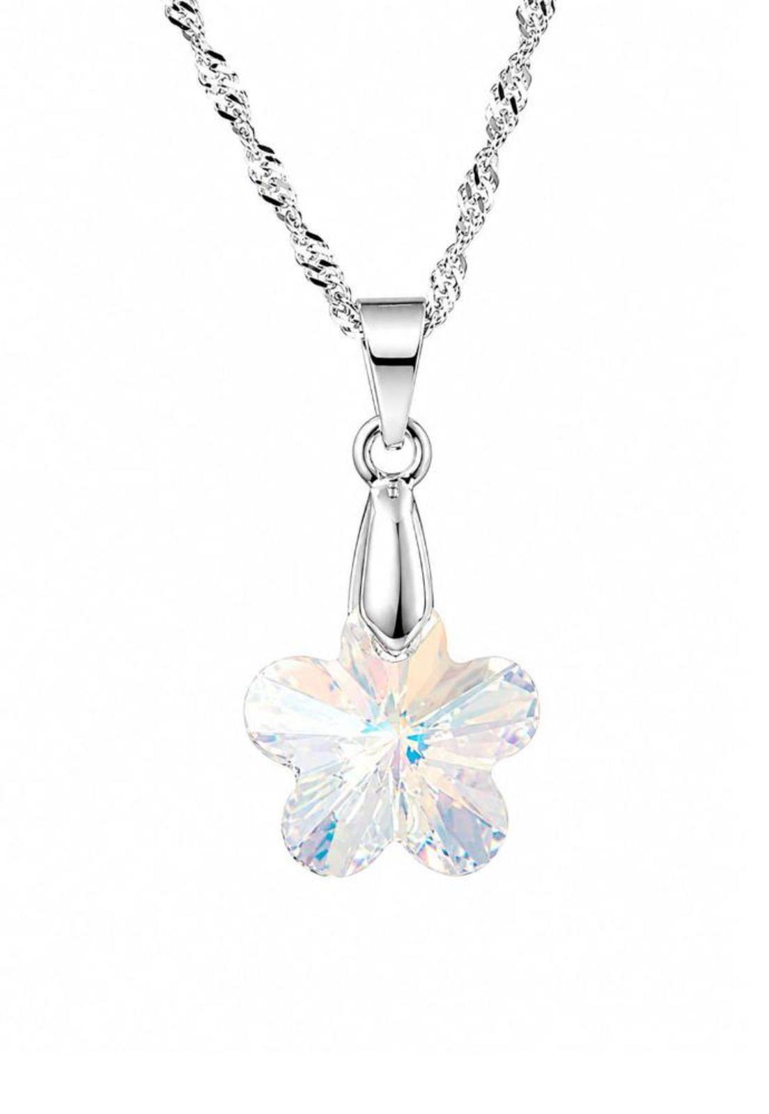 Collar Florencia Plata 925 Cristal Swarovski® Aurora Boreal-0