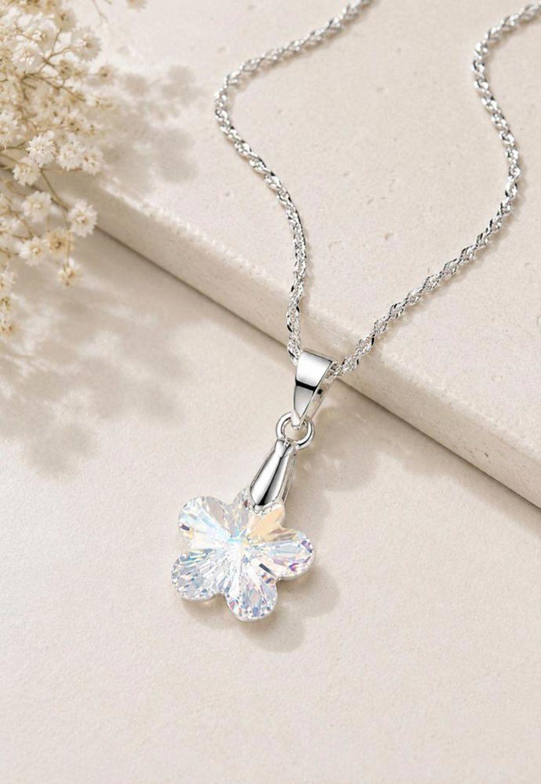 Collar Florencia Plata 925 Cristal Swarovski® Aurora Boreal-4
