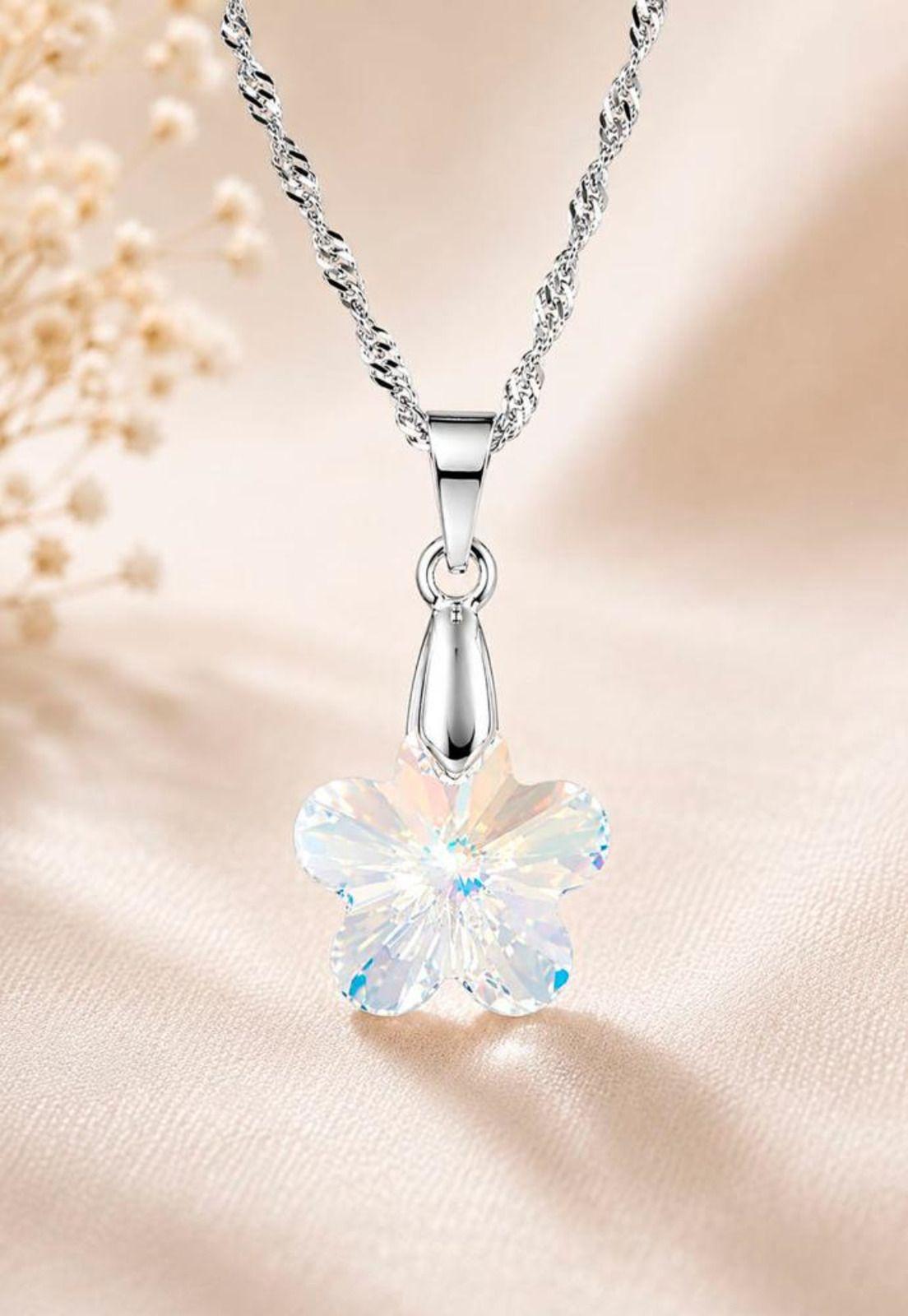 Collar Florencia Plata 925 Cristal Swarovski® Aurora Boreal-6