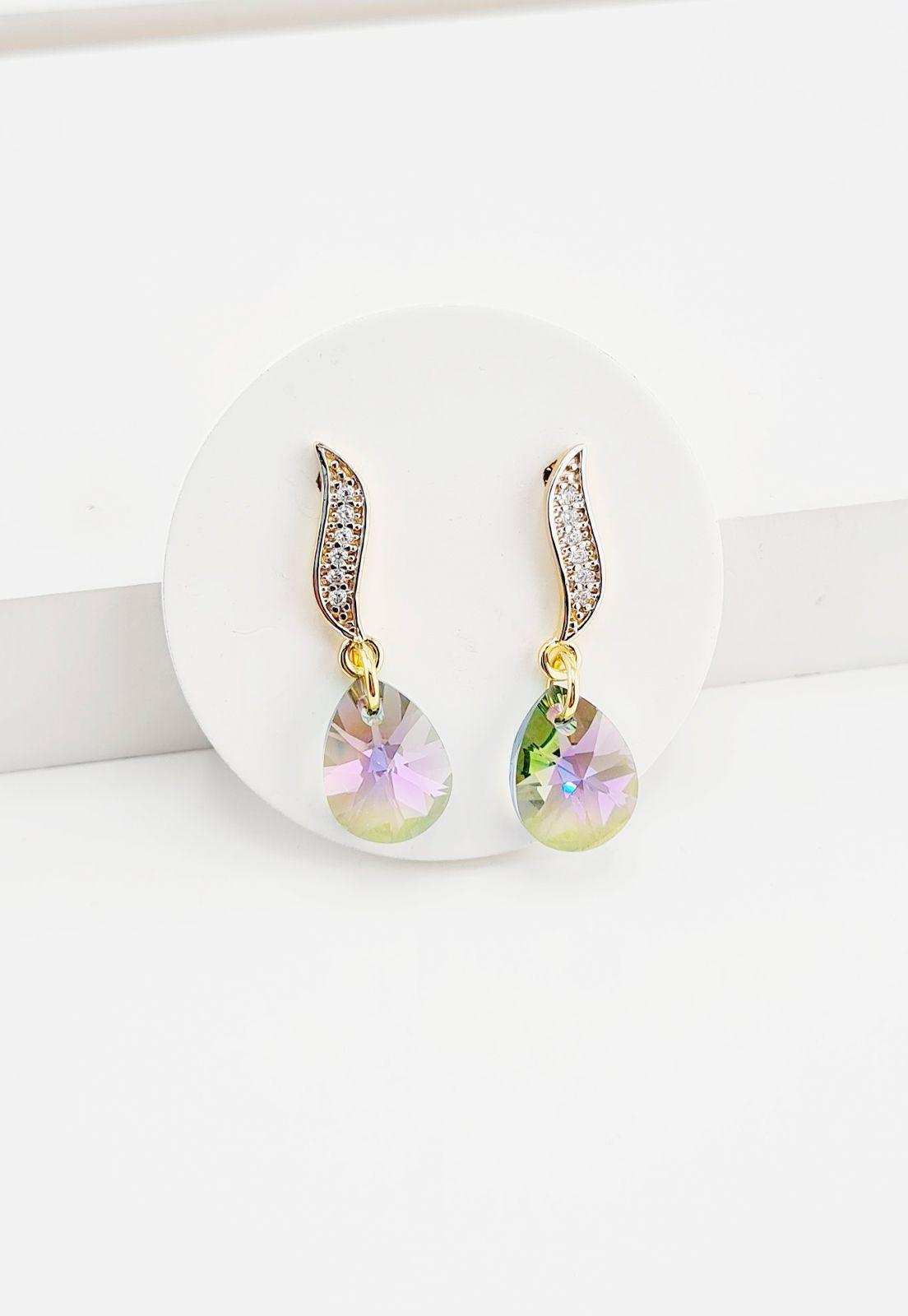 Conjunto Encanto Gold Baño de Oro y Cristales Genuinos Paradise Shine-3