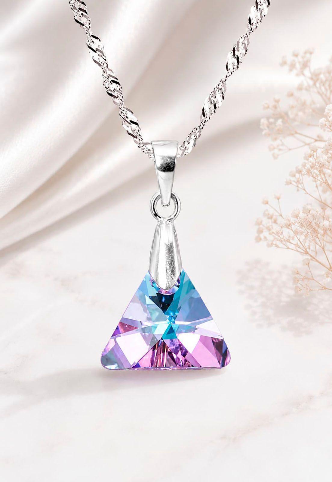 Collar Trinidad Plata 925 Cristal Swarovski®  Vitral Light-4