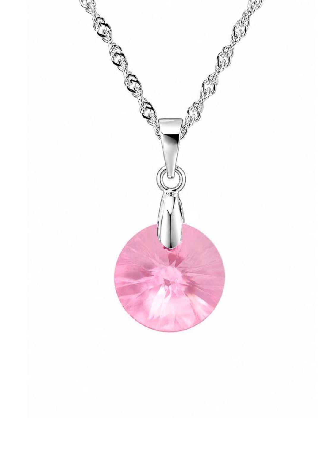 Collar Paris Plata 925 Cristal Swarovski®  Rose Shimmer-5