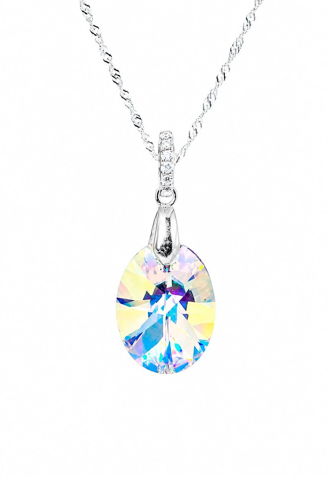 Collar Gran Praga Plata 925 Cristal Swarovski® Aurora Boreal-0