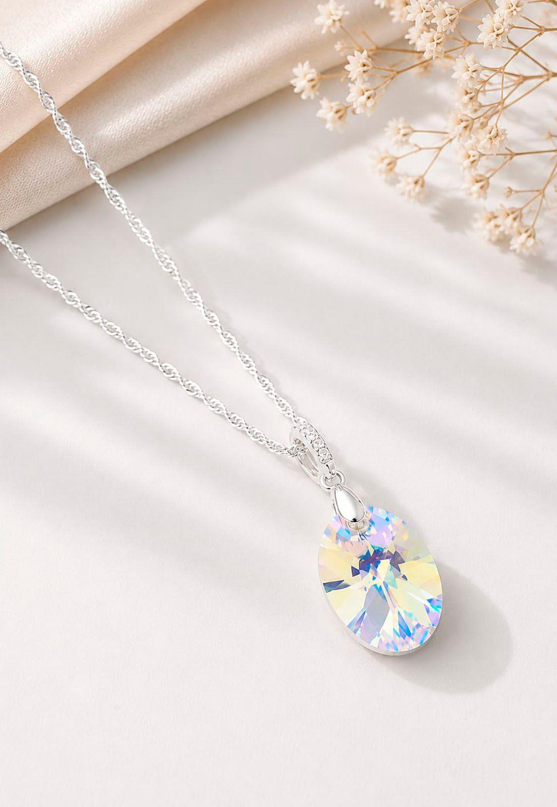Collar Gran Praga Plata 925 Cristal Swarovski® Aurora Boreal-5