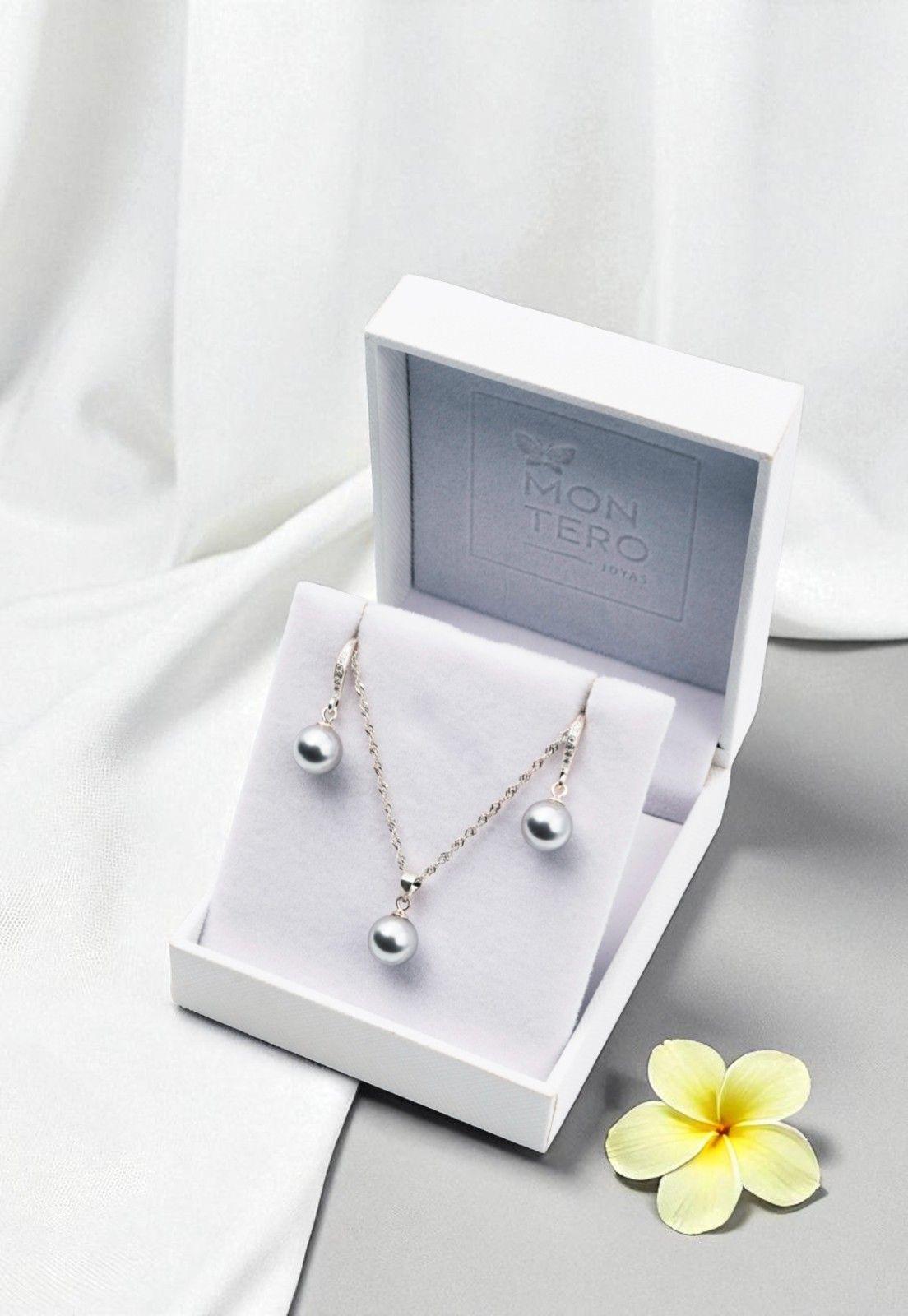 Conjunto oslo Con Perlas Organicas Originales Light Grey-4