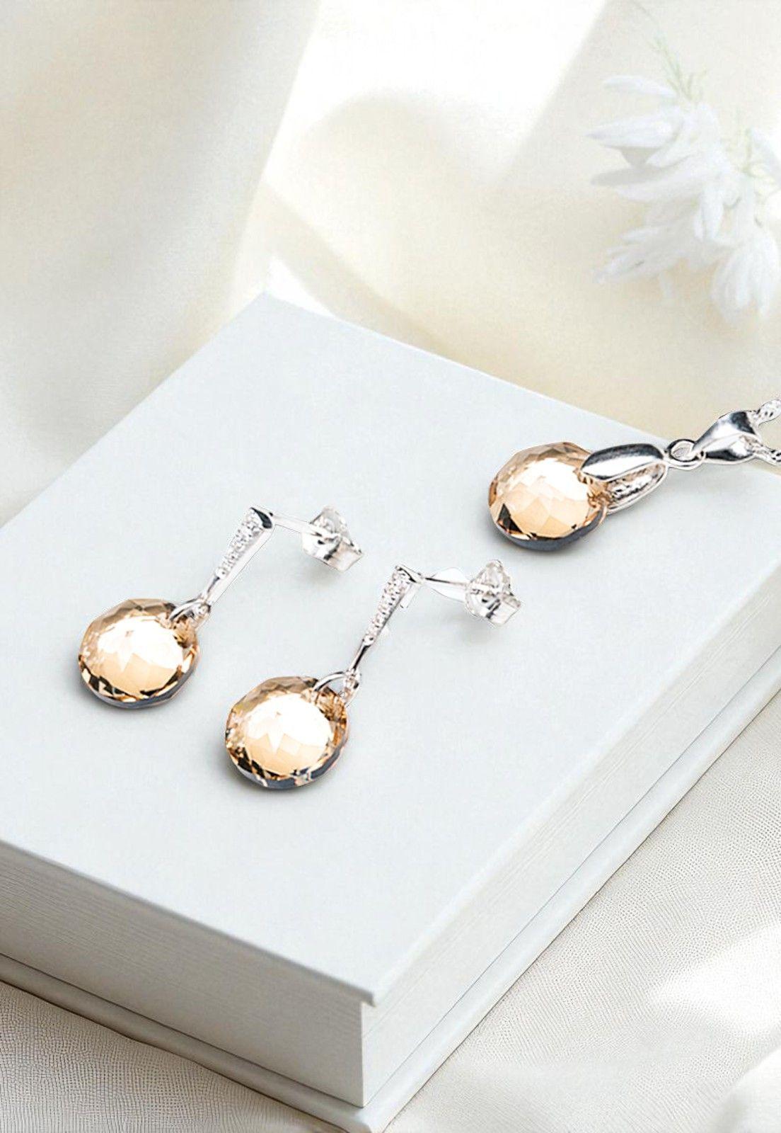 Conjunto Gracia Cristales Genuinos Golden Shadow-2