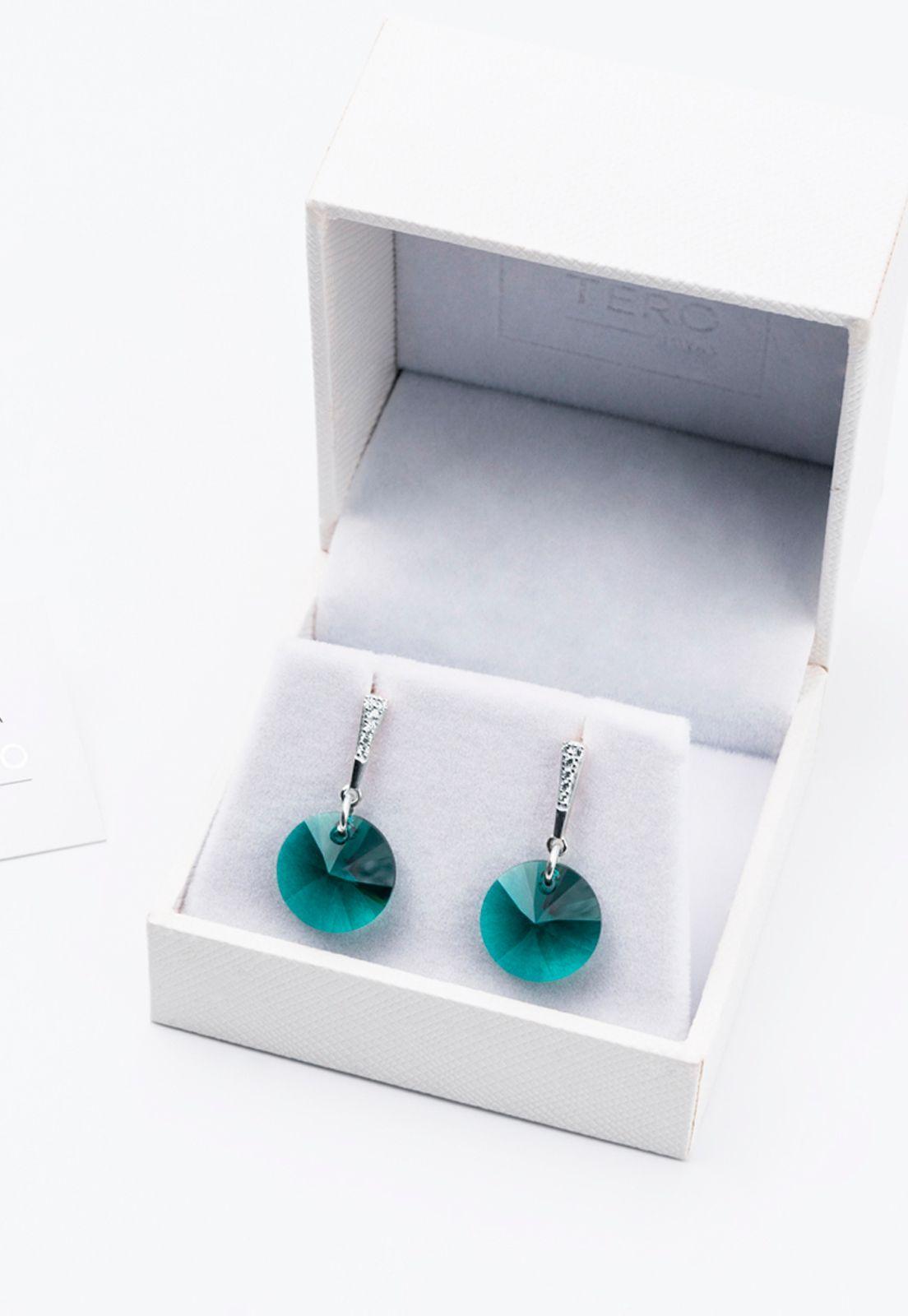 Aros Paris Cristales Genuinos Emerald-2