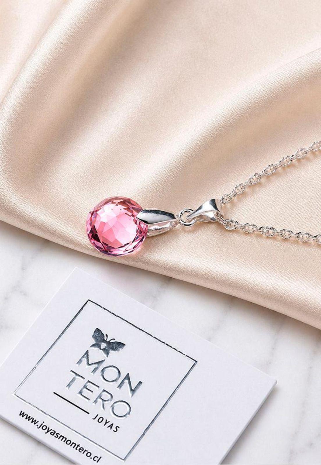 Collar Gracia Plata 925 Cristal Swarovski® Light Rose-4