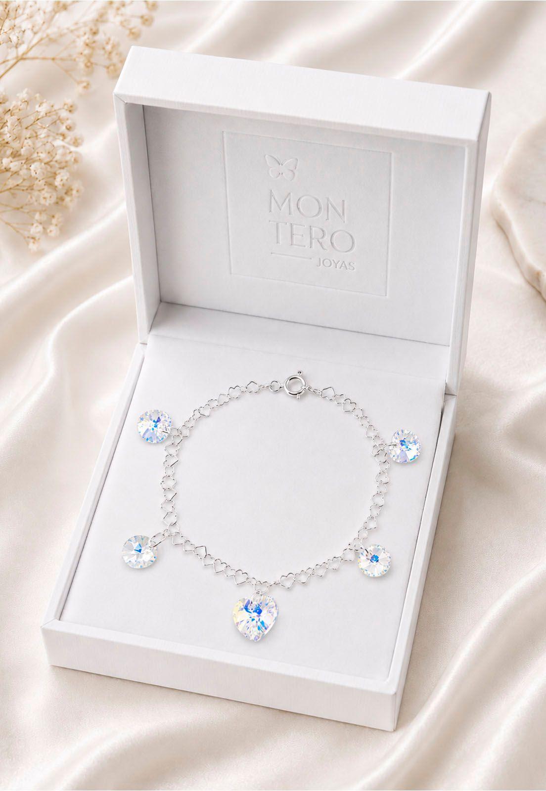 Pulsera Romance Plata 925 Cristal Swarovski® Aurora Boreal-2