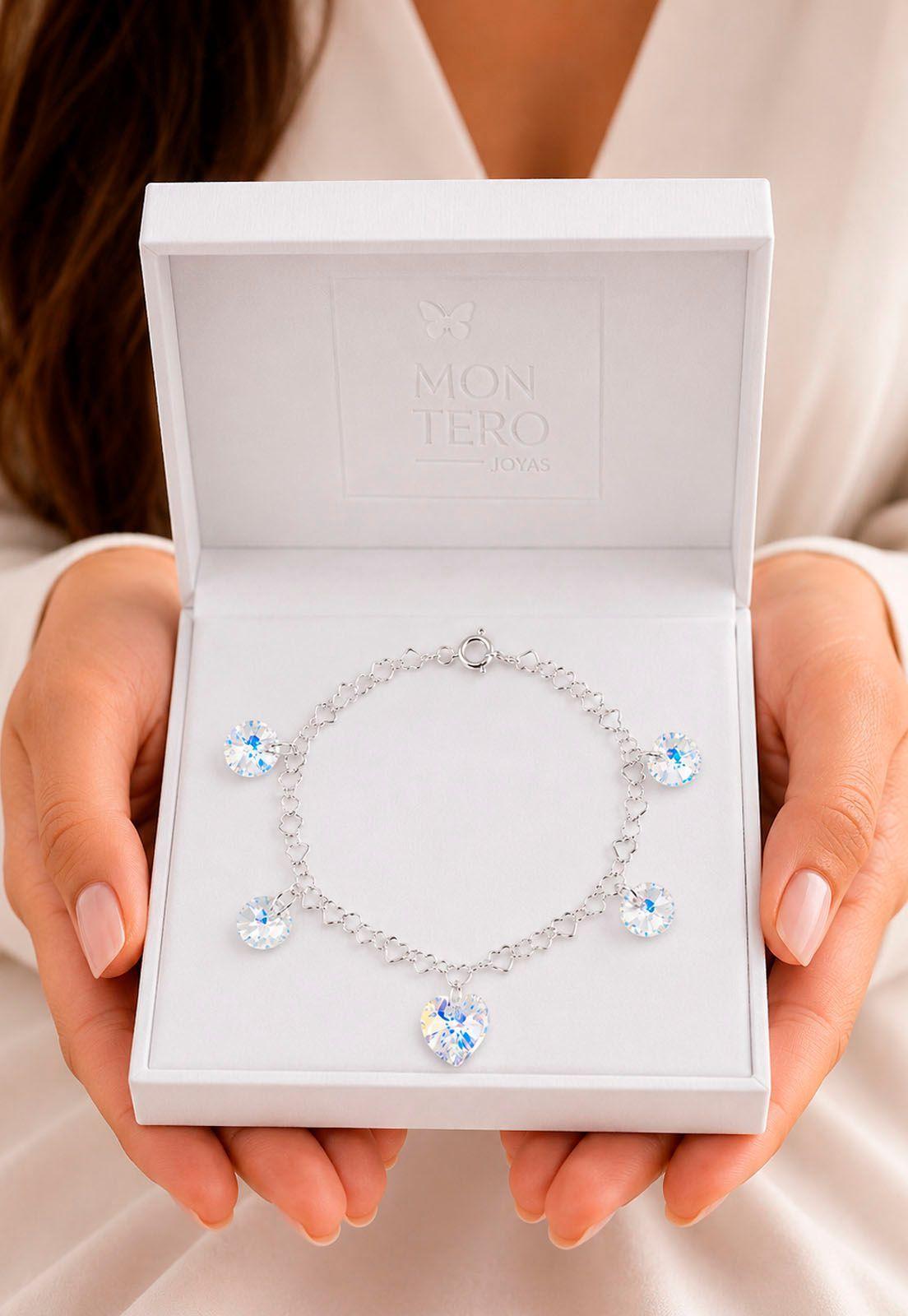 Pulsera Romance Plata 925 Cristal Swarovski® Aurora Boreal-3