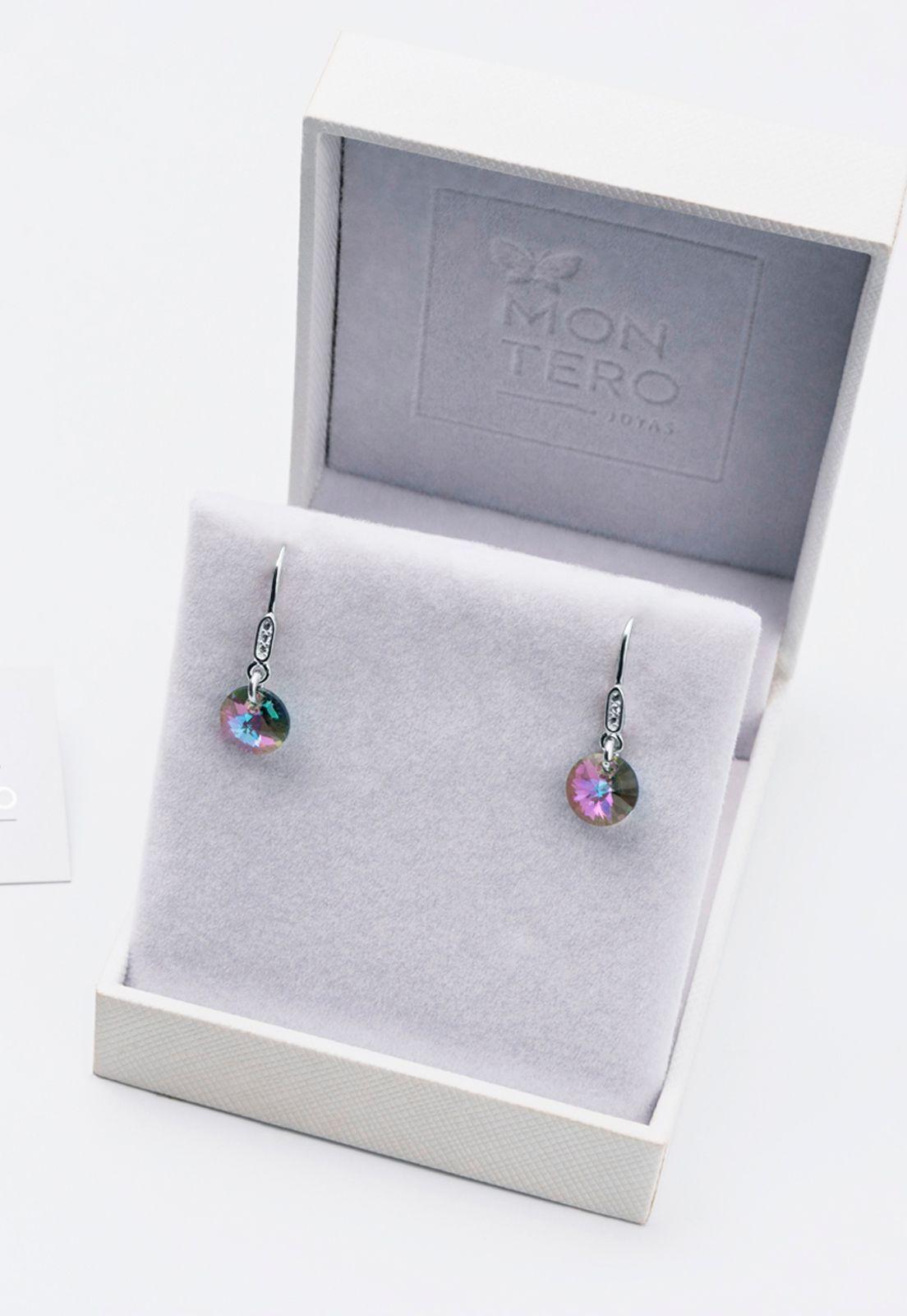 Aros Punto De Luz Circon Cristales Genuinos Paradise Shine-2