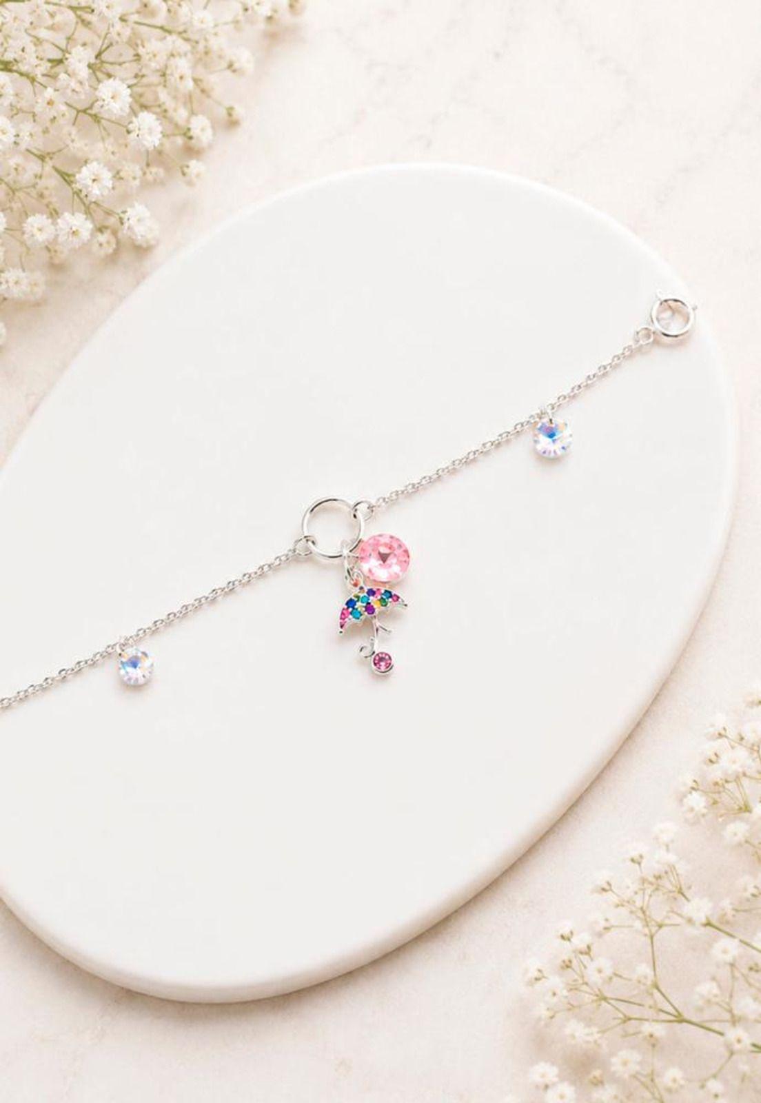Pulsera Golondrina Plata 925 Cristal Swarovski® Light Rose-3
