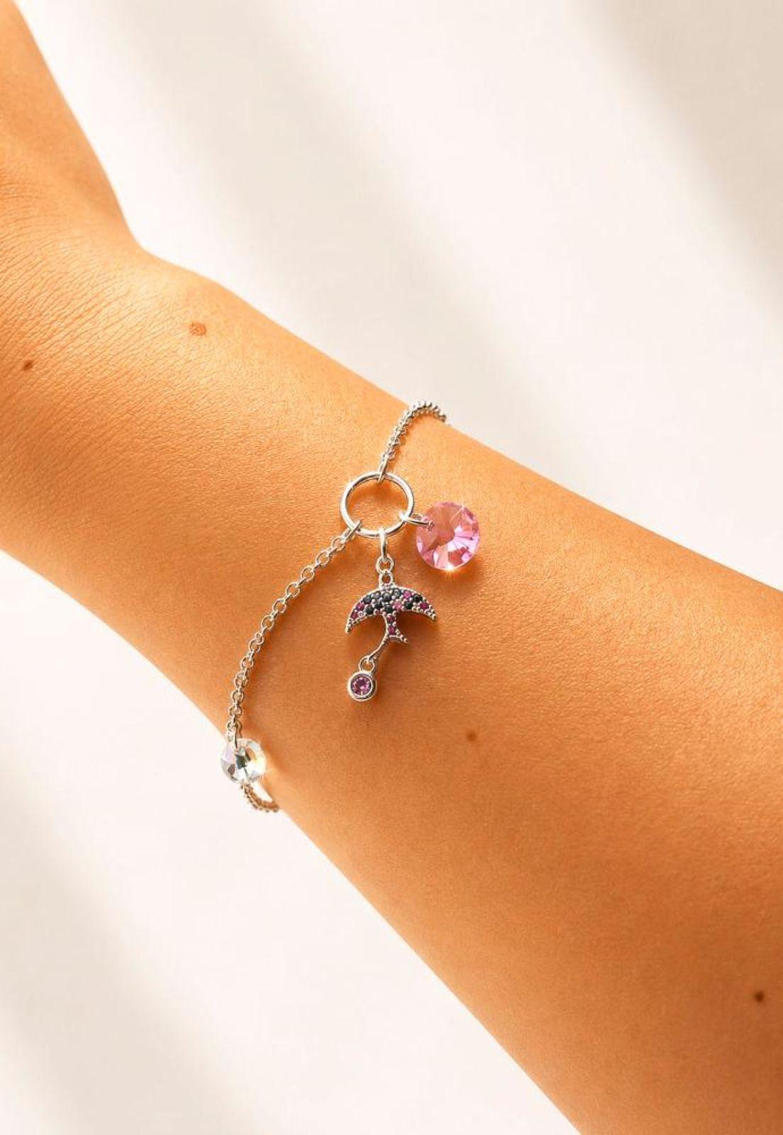 Pulsera Golondrina Plata 925 Cristal Swarovski® Light Rose-6