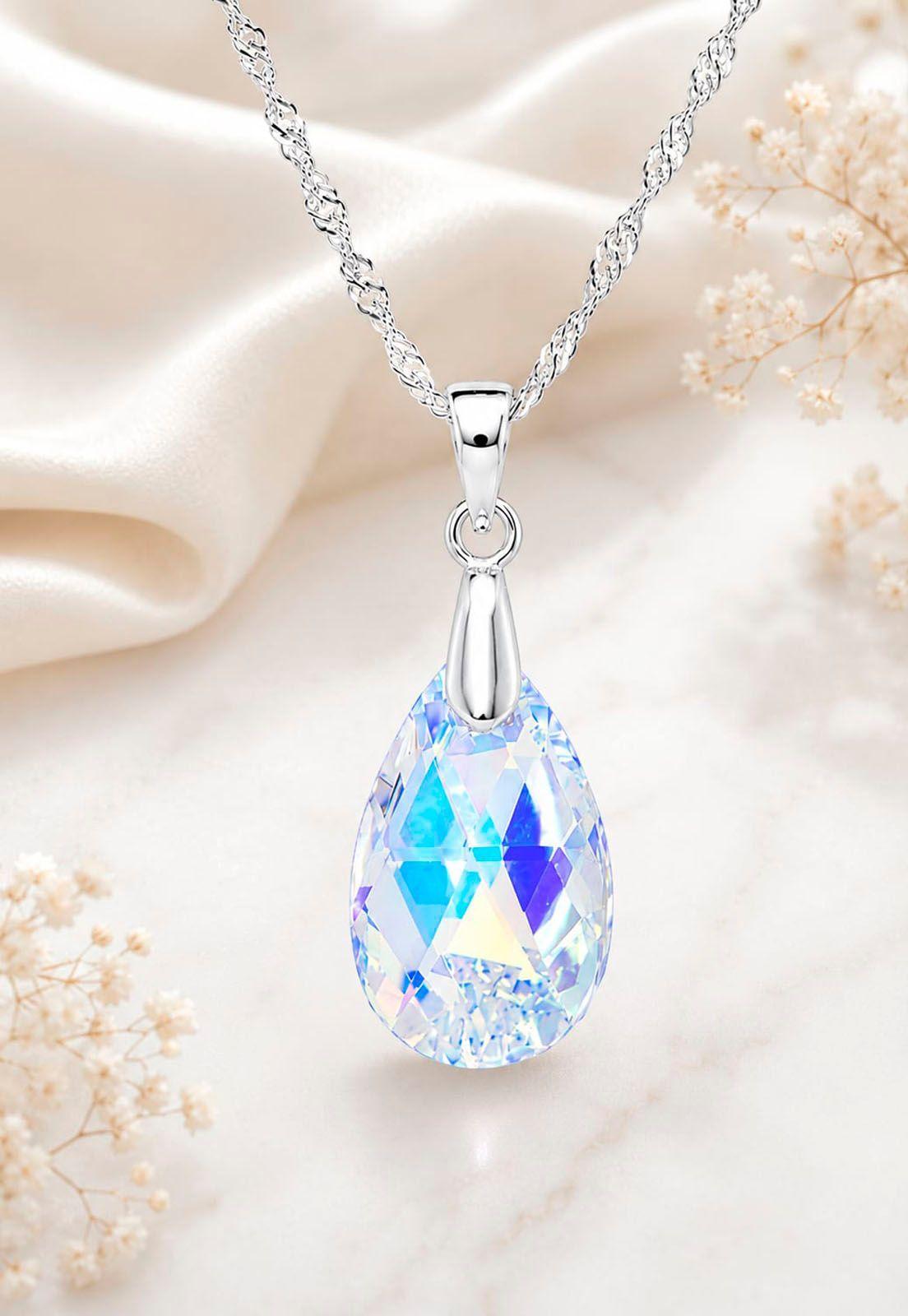 Collar Petra Plata 925 Cristal Swarovski® Aurora Boreal-4