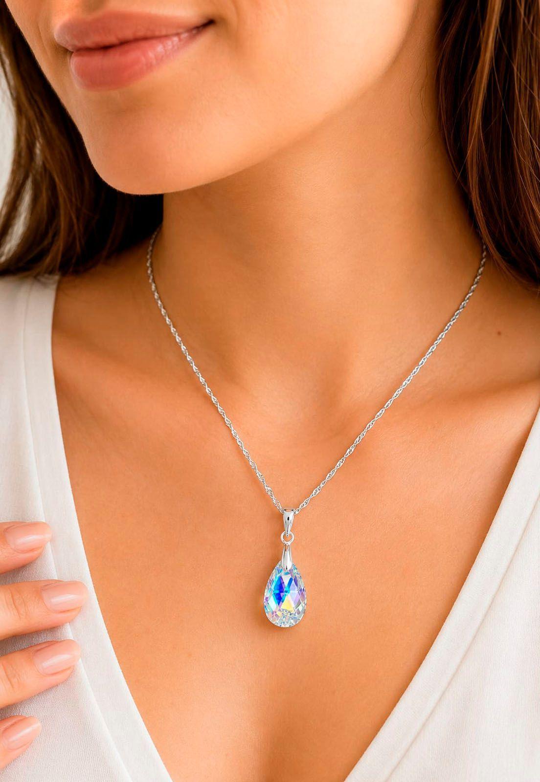 Collar Petra Plata 925 Cristal Swarovski® Aurora Boreal-6