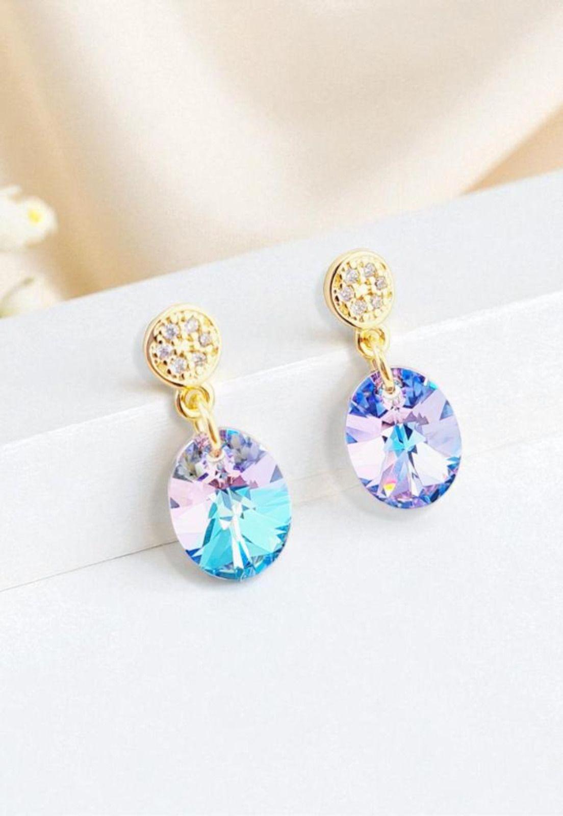 Conjunto Praga Gold 24K Cristal Swarovski® Vitral Light-4