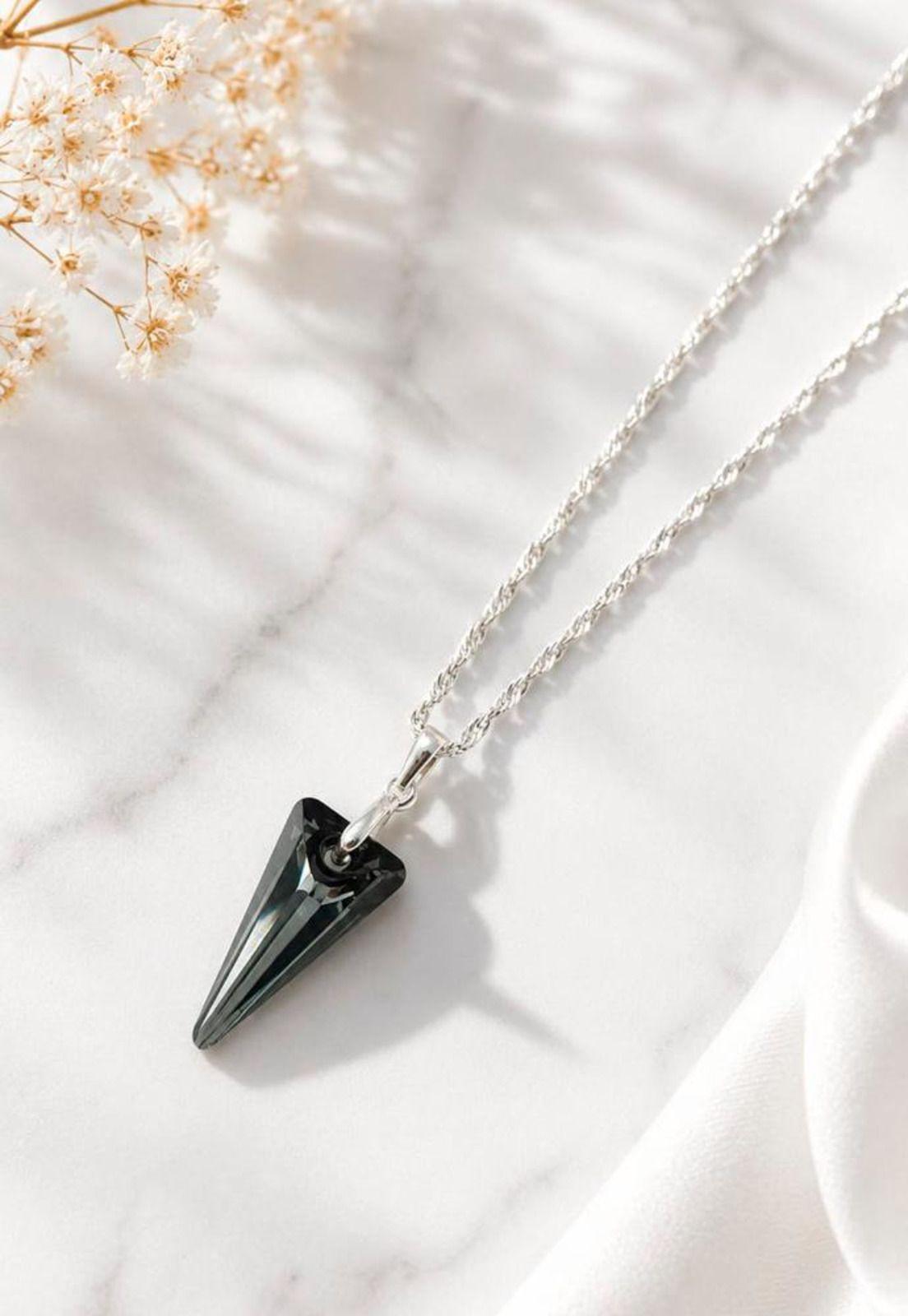 Collar Sevilla Plata 925 Cristal Swarovski® Silver Night-1