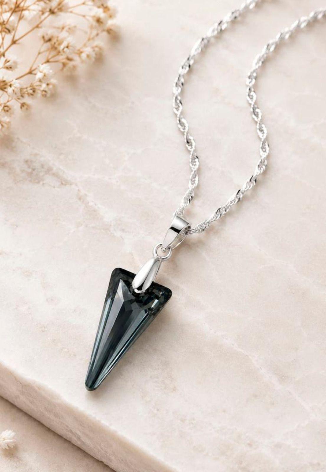 Collar Sevilla Plata 925 Cristal Swarovski® Silver Night-5