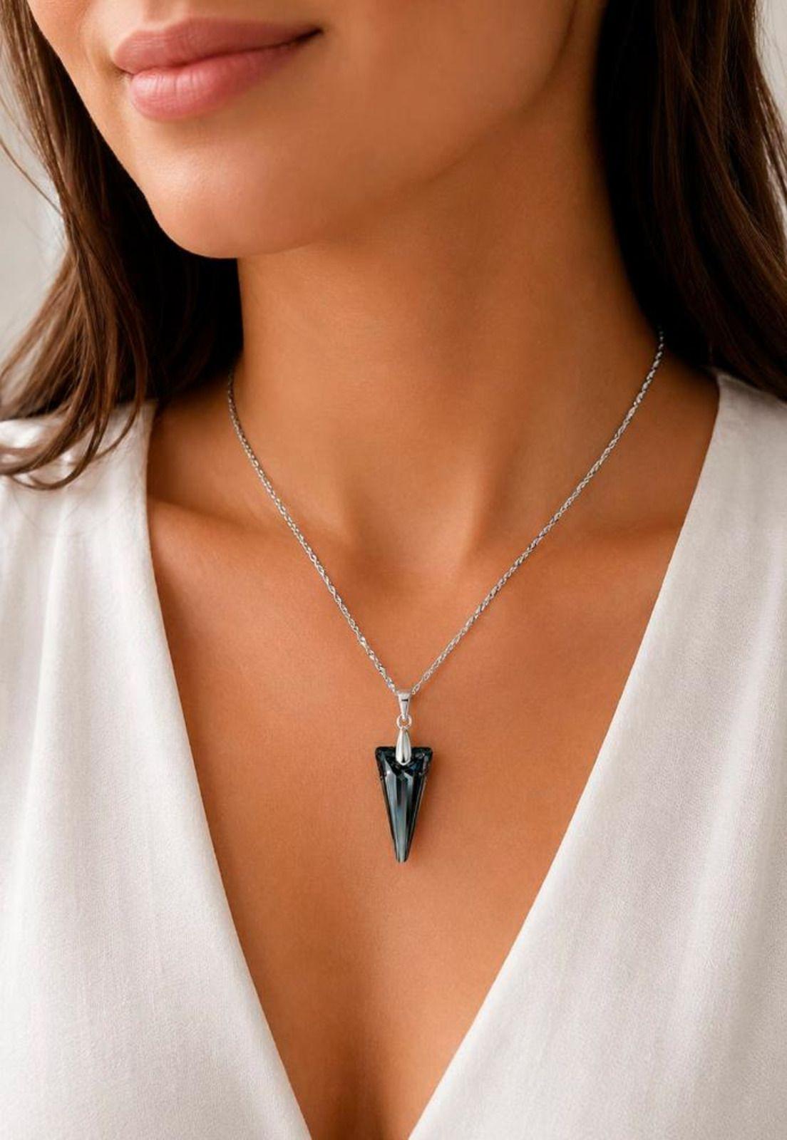 Collar Sevilla Plata 925 Cristal Swarovski® Silver Night-6