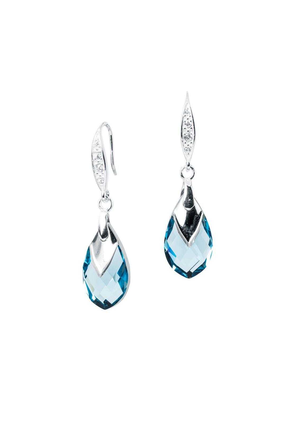 Aros Alaska Cristales Genuinos Aquamarine -0