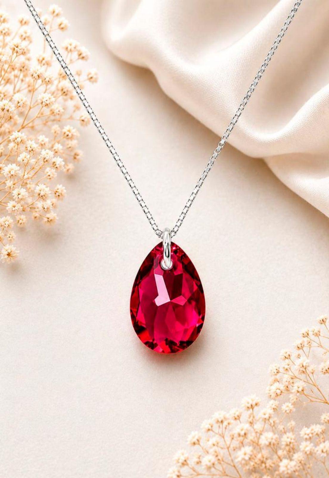 Collar Gota de Luz Plata 925 Cristal Swarovski® Scarleth-4