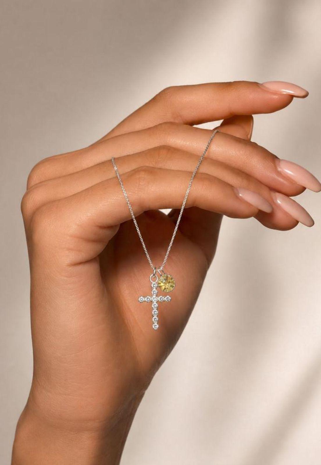 Collar Fe Plata 925 Cristal Swarovski® Aurora Boreal-6