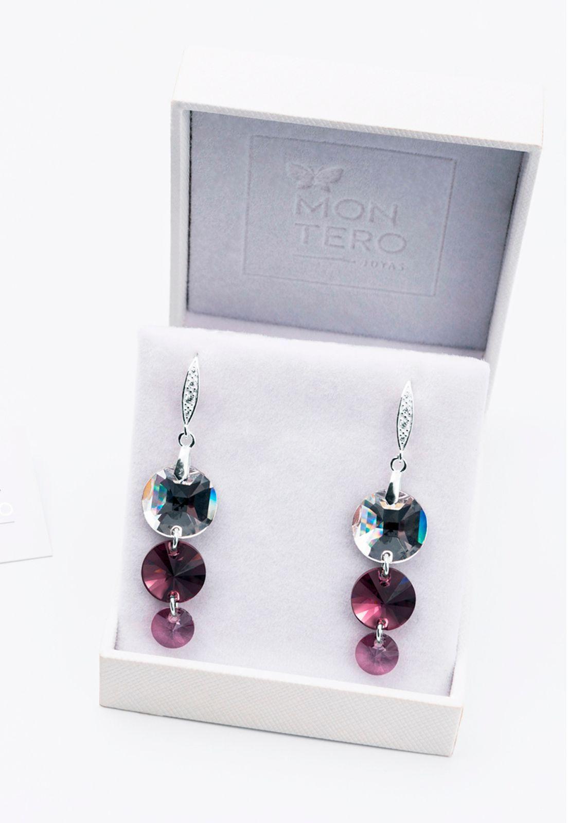 Aros Lisboa Cristales Genuinos Amethyst.-2