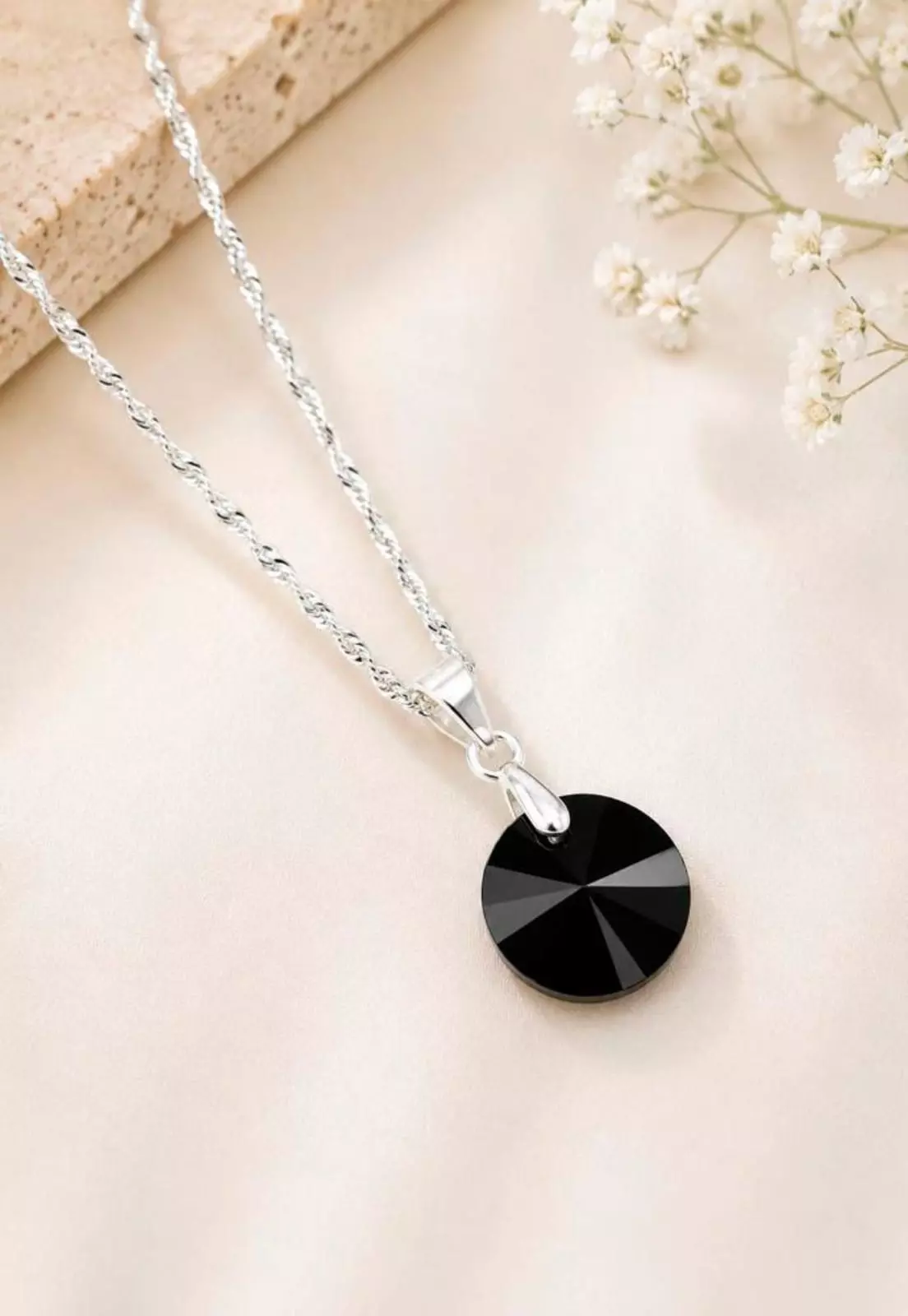 Collar Paris Plata 925 Cristal Swarovski® Swarovski® Jet-1