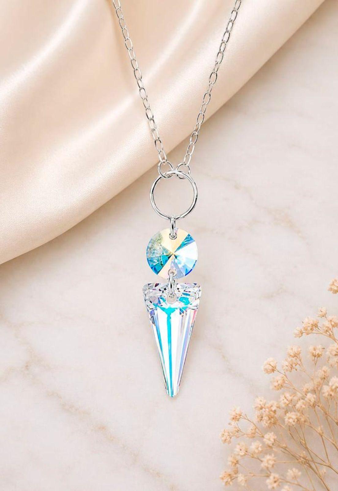 Collar Mystic Plata 925  Cristal Swarovski® Aurora Boreal-4