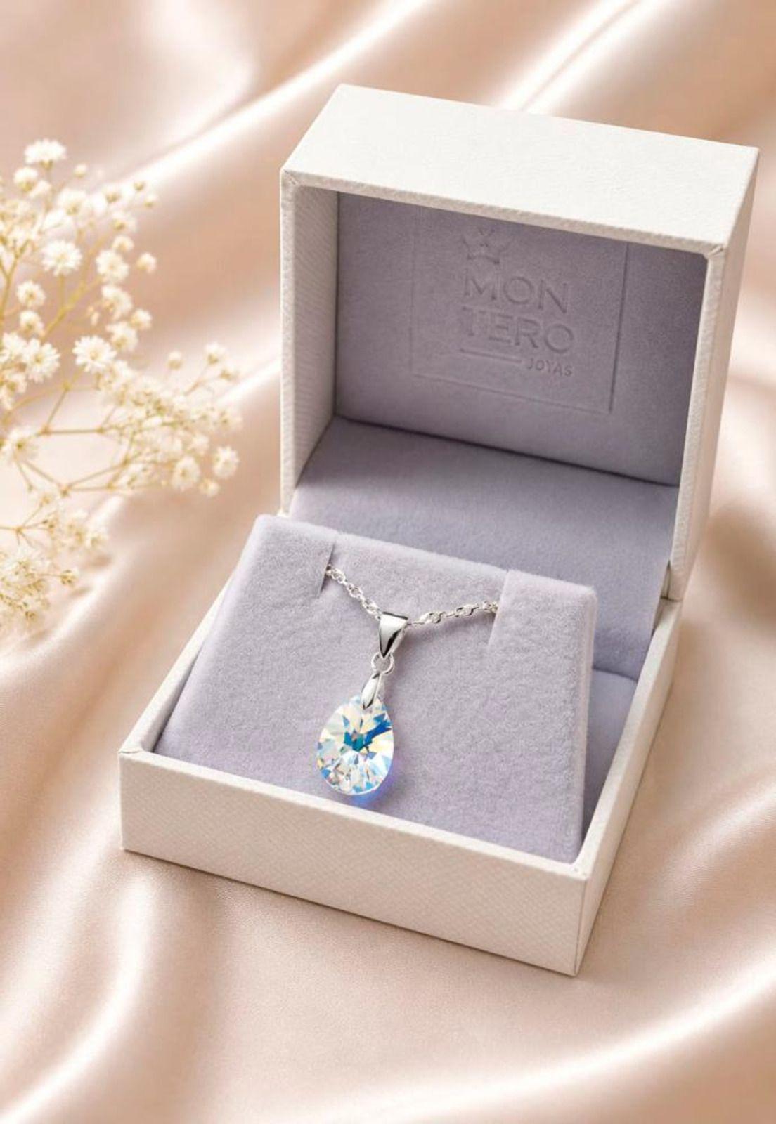 Collar Encanto Plata 925 Cristal Swarovski® Aurora Boreal-1