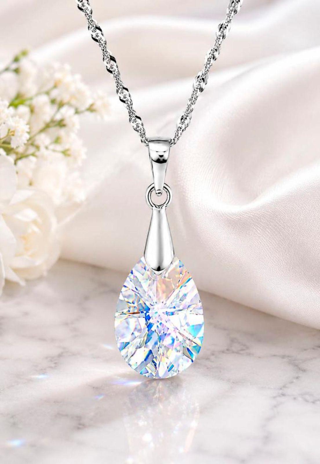 Collar Encanto Plata 925 Cristal Swarovski® Aurora Boreal-4
