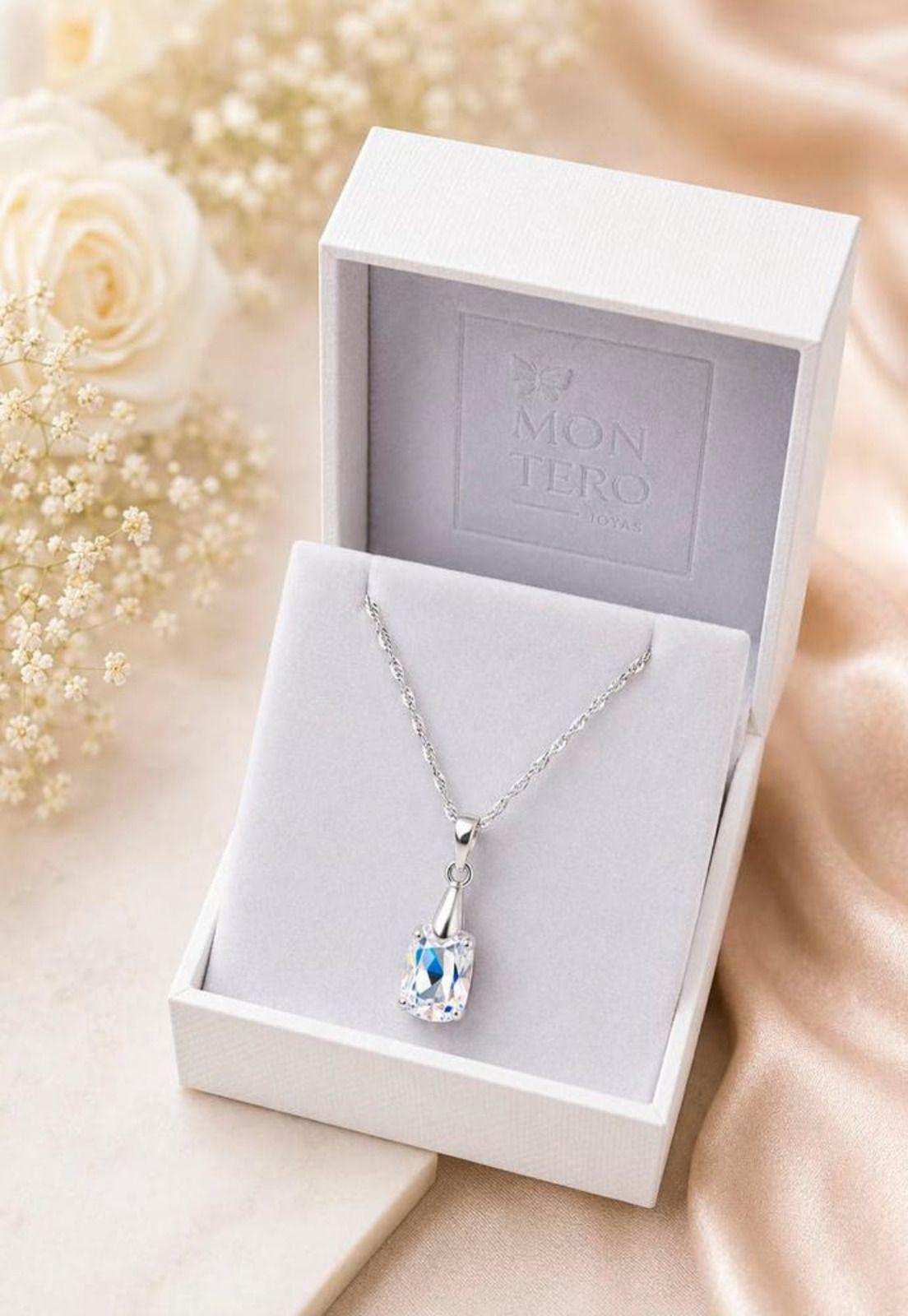 Collar Estefania Plata 925 Cristal Swarovski® Aurora Boreal-1
