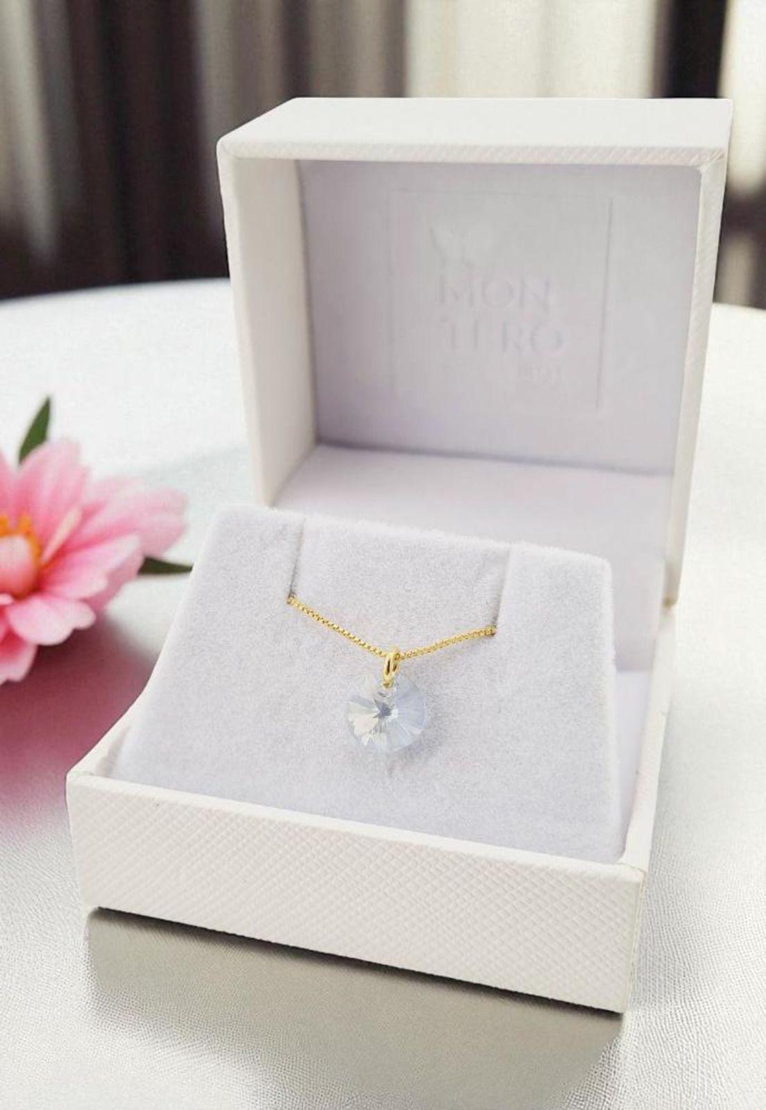 Collar Punto de Luz Gold 24K Cristal Swarovski®  Blue Shade-3