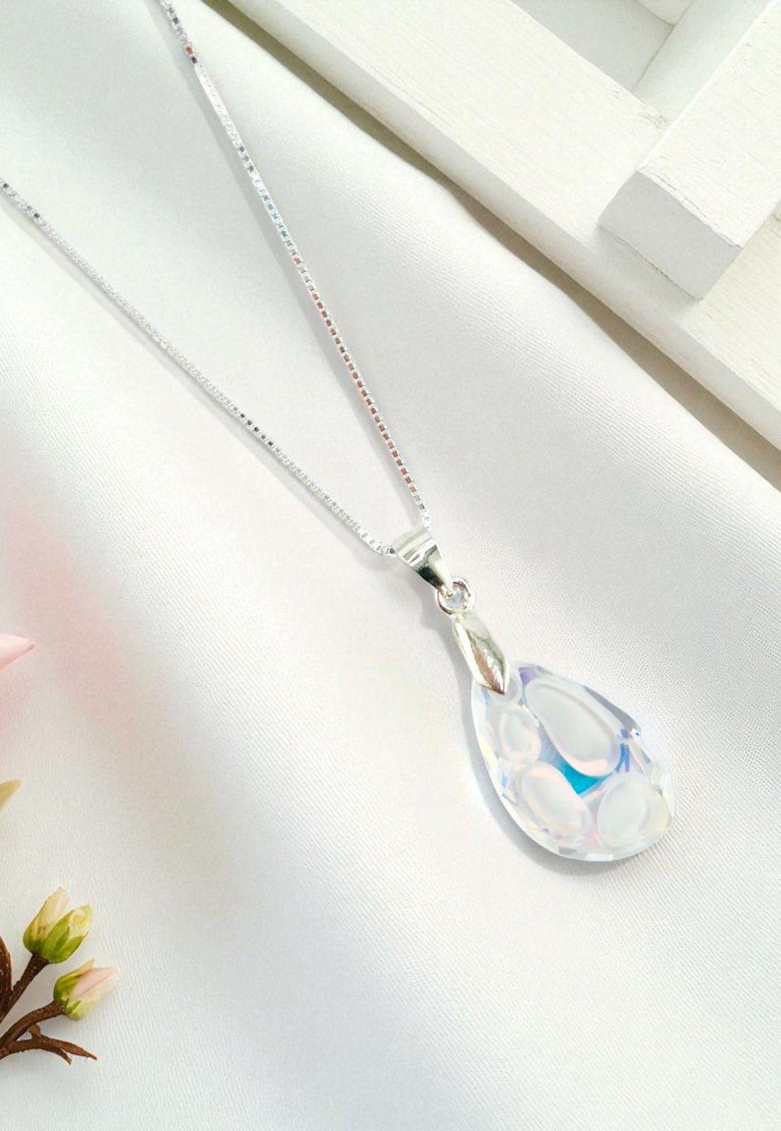 Collar Nina Plata Italiana 925 y Cristales-2