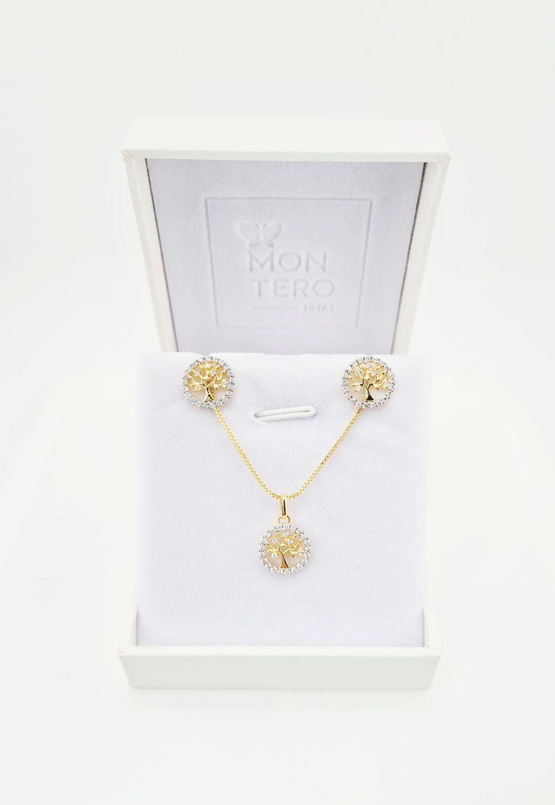 Conjunto Hadid Gold Microcircones Baño de Oro 24k-4