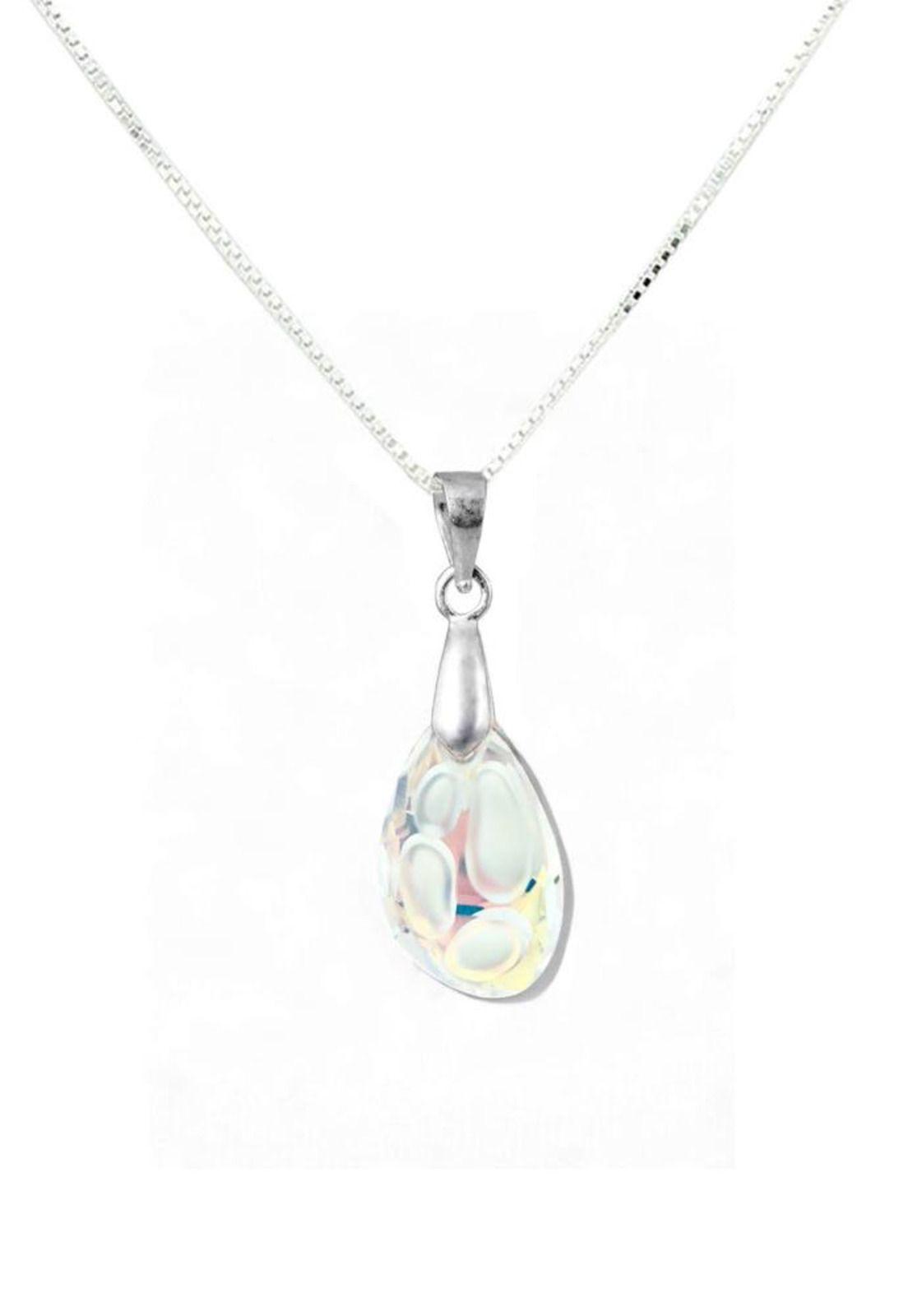 Collar Nina Plata 925 Cristal Swarovski® Aurora Boreal Opal-0