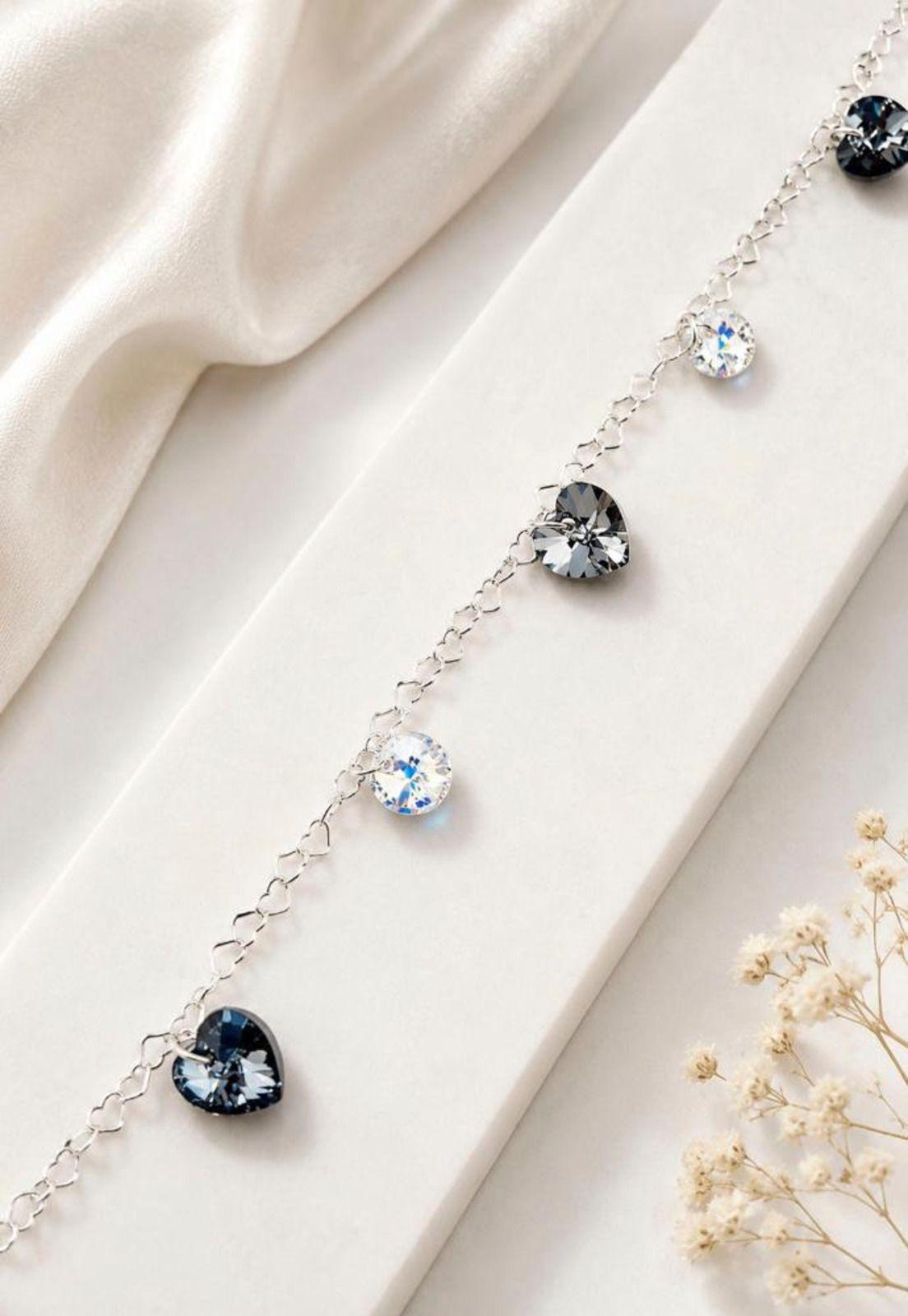 Pulsera Romance Plata 925 Cristal Swarovski® Silver Night-2