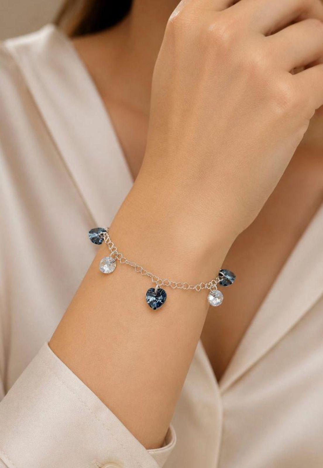 Pulsera Romance Plata 925 Cristal Swarovski® Silver Night-3